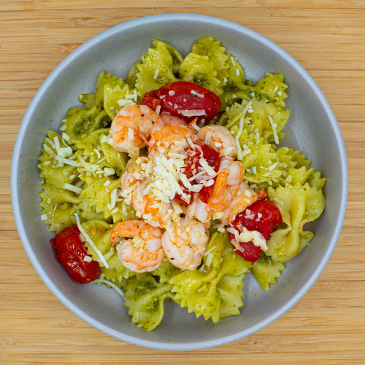 Camarão no Pesto