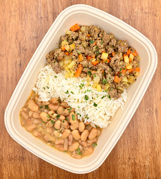 Ground Beef w/ Rice and  Beans